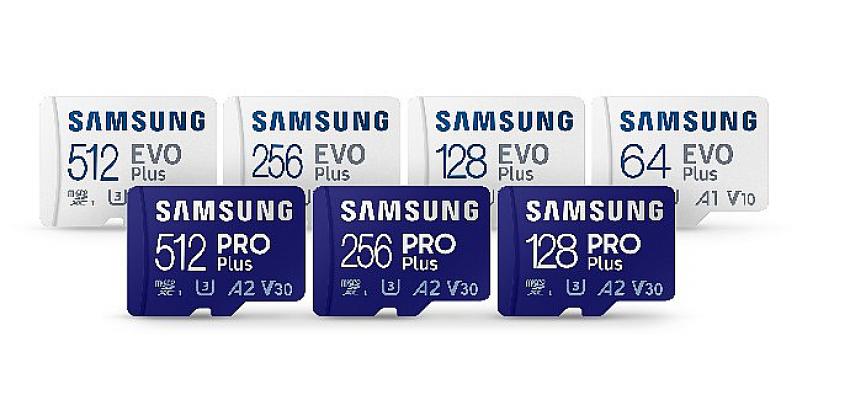 Samsung, günlük kullanıcılar ve profesyoneller için hızlı ve dayanıklı PRO Plus ve gelişmiş EVO Plus mikro SD kartlarını pazara sunuyor