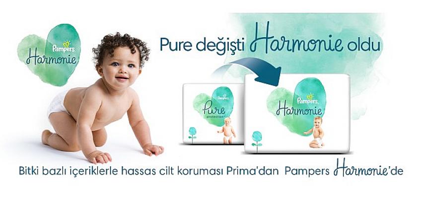 Sevdiğiniz ve korumasına güvendiğiniz Prima’dan Pampers Pure artık Pampers Harmonie olarak bebekleri sarıyor!