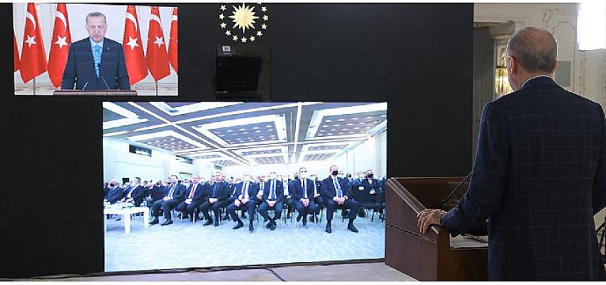 Cumhurbaşkanı Erdoğan, “Türkiye Ekonomi Modeli Yeni Adımlar ve Enflasyon Tedbirleri” tanıtım toplantısına, Vahdettin Köşkü’nden canlı bağlantıyla katıldı