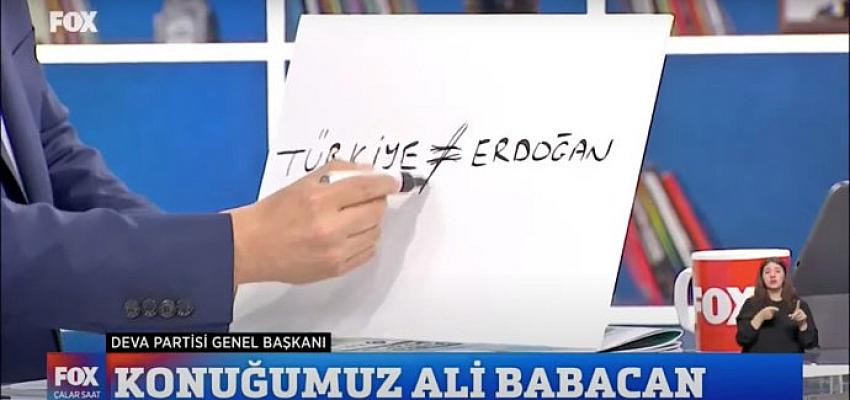 ALİ BABACAN:  ‘Erdoğan kazanamaz’