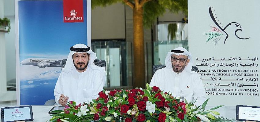 Emirates, Dubai Havalimanı’ndaki uluslararası ziyaretçi işlemlerini hızlandırmak için İkamet ve Yabancılar İşleri Genel Müdürlüğü ile önemli bir biyometrik veri anlaşması imzaladı