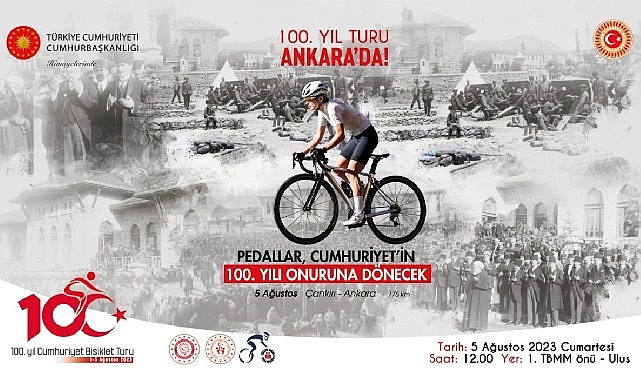 Cumhuriyet Yolunda, Tarihin İzinde Geçen 100. Yıl Cumhuriyet Bisiklet Turu, 5 Ağustos Cumartesi günü Bağımsızlığımızın Simgesi Başkent Ankara'da son buluyor